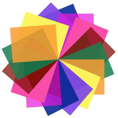 Paquete de 16 filtros de gel para corrección de color de luz para lámpara
