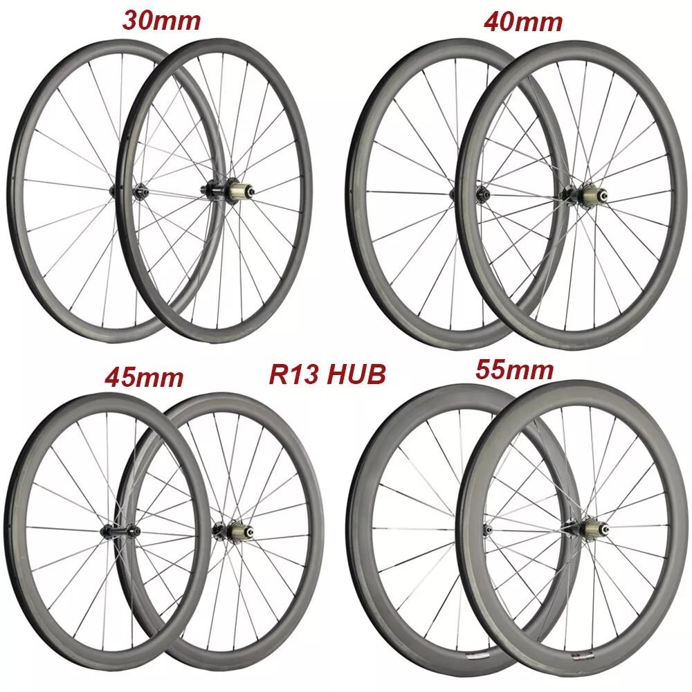 700C 30 40 45 55mm Carbon Wheels Road Bike Carbon Wheelset