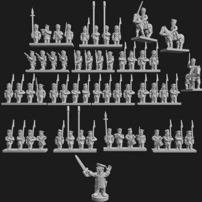 96x 6mm/1:300th Prussian Luetzow Freikorps (Turner Miniatures)
