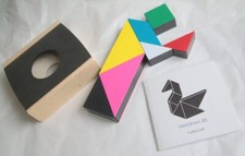 Ludus Ludi Tangram 3d - Tangram magnétique coloré - Design minimal moderne