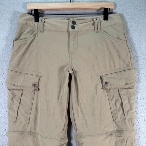 Prana Sage Convertible Cargo Pants Womens 8 Brown Roll Up Utility Hike Outdoor - Picture 3 of 15