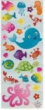 Sea Life Animals Cardstock Stickers