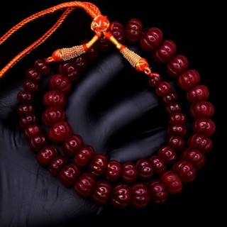 Stnning Flower Carved Red Ruby 541.00 Cts Beaded Necklace Jewelry VK 25 E637