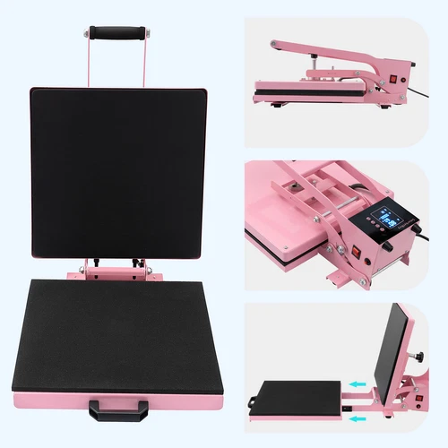 15" x 15" Clamshell Heat Press Machine Printer Transfer for DIY T-shirt Pink - Picture 3 of 9