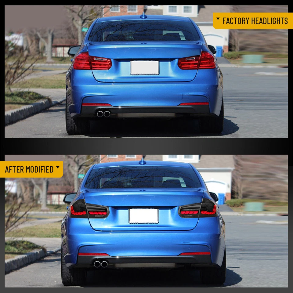 Luces traseras LED para BMW Serie 3 F30 F35 2012-18 mejoradas con Dragon Scales DRL Foto 2 de 4