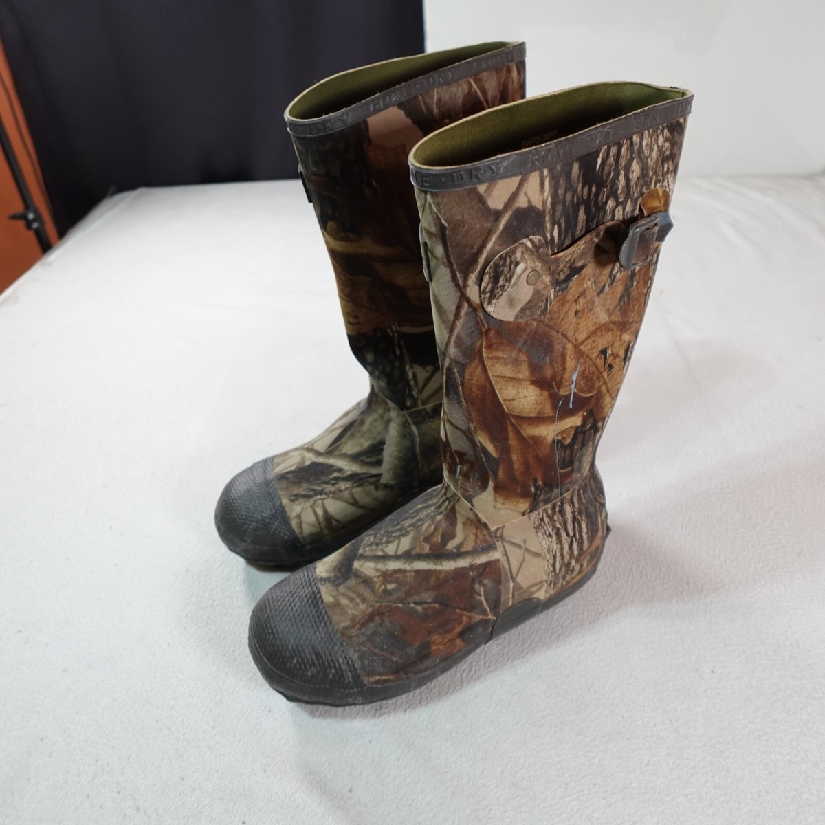 Bone Dry Waterproof Boots Mens 8 Green Rubber 1000 Grams  display picture 3
