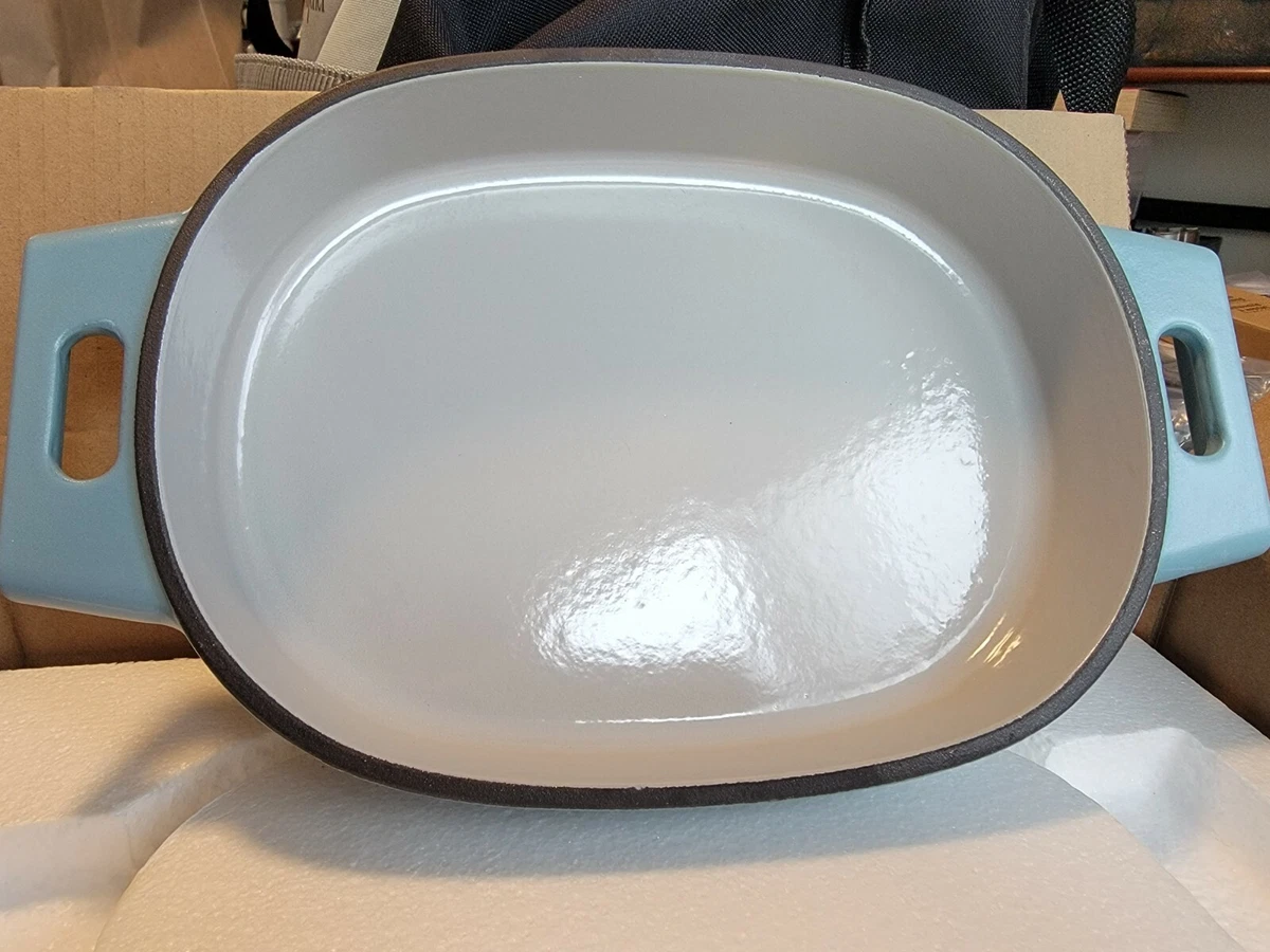 Pampered Chef 2 Quart Enameled Cast Iron Oval Baker with Handles operone.de