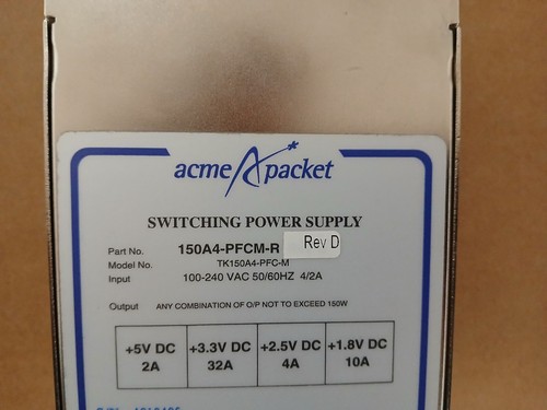 POWER SUPPLY ORIGINAL ACME PACKET 150A4-PFCM-R TK150A4-PFC-M FUENTE ALIMENTACION - Photo 2/4