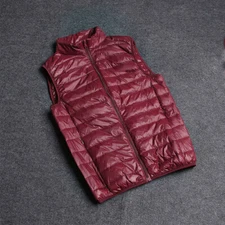 Men's Duck Down Goose Jacket Ultralight Stand Bubble Coat Winter Puffer Packable