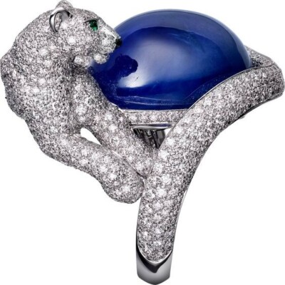 Lab Created Blue Sapphire & Emerald Eyes 925 Sterling Silver