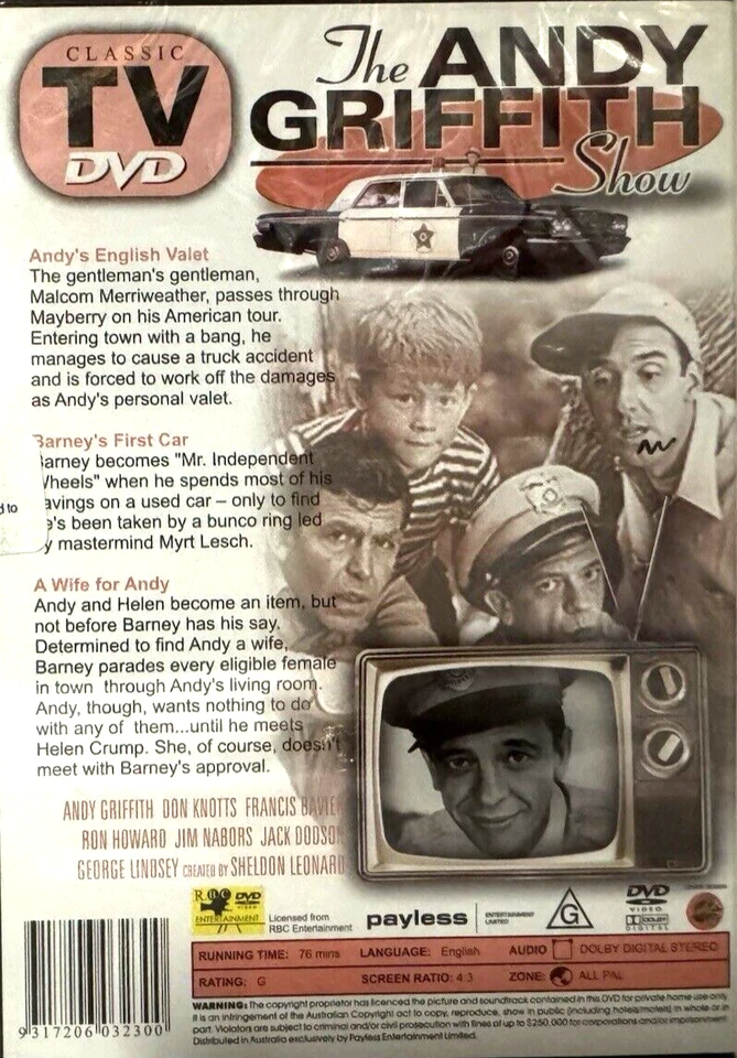 The Andy Griffith Show Volume Four 4 Brand New Sealed DVD TV Series All Region - Image 2 of 3