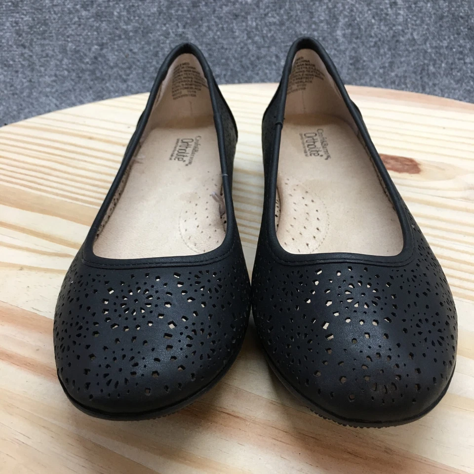 Croft & Barrow Zapatos Mujer 9 M Barítono Ballet Pisos Negros Informales Puntera Redonda Foto 4 de 4