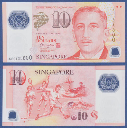 SINGAPORE / SINGAPORE $10 (2005) Polymer UNC P. 48 i - Picture 1 of 1