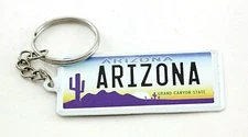 Arizona License Plate Aluminum Ultra-Slim Souvenir Keychain 2.5"x1.25"x0.06"