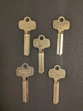 (5) BEST KEY BLANKS FOR "M” KEYWAY 7 Pin