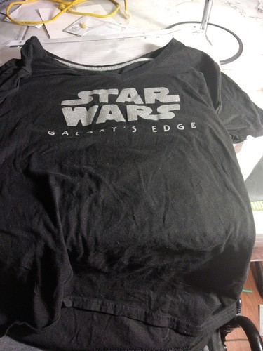 Star Wars Galaxy's Edge Black 2Lrg Silver Glitter Letters - Picture 4 of 13