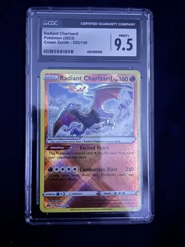 Pokemon  Radiant Charizard  CGC 9.5 Crown Zenith 020/159 Ultra RARE 2023