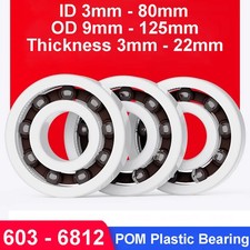 POM Plastic Bearing Glass Balls /Deep Groove Ball Bearings Waterproof 603 - 6911