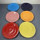 Fiesta Homer Laughlin Salad Dessert Plates Lot Of 6 Mixed Colors Lead Free 7.25"