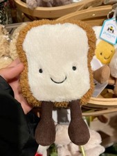 Jellycat Amuseable Toast Plush Bag Charm Keychain - Cute Collectible Gift NWT