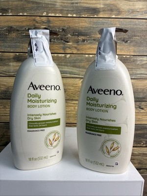 Aveeno Daily Moisturizer Body Lotion for Dry Skin 18 fl oz LOT OF 2  