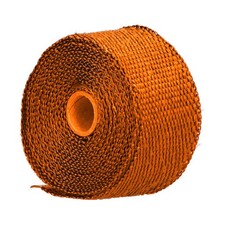 5m Exhaust Heat Wrap Insulation Tape Glass Fiber With Tie Orange
