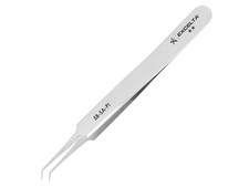 Excelta 5B-SA-PI Tweezers, 2-Star, Bent Ultra Fine Point, Anti-Mag. SS, 4.25'