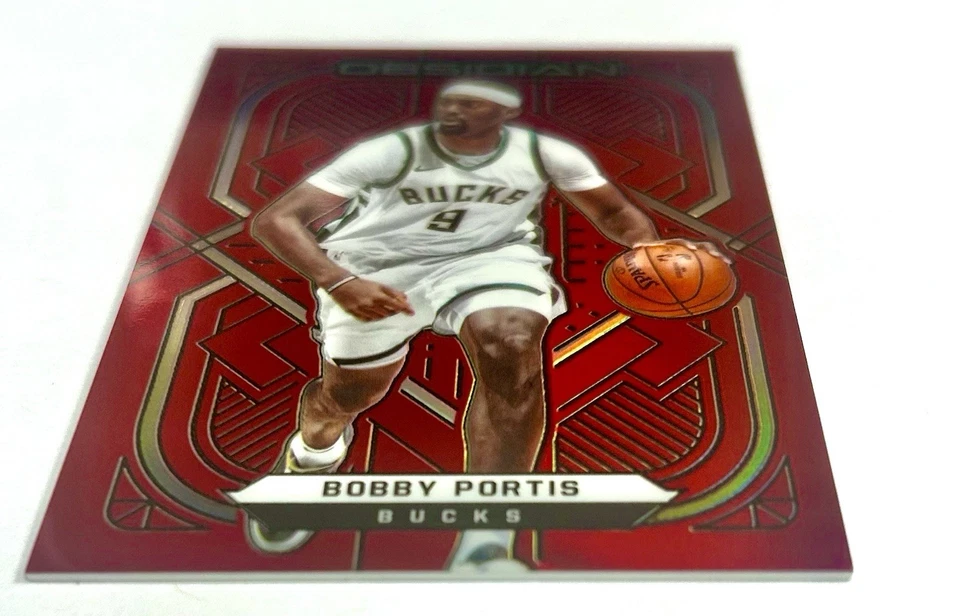2020-21 Obsidian Bobby Portis Red Flood SP Prizm Refractor #47 Bucks Asia TMall - Image 2 of 4