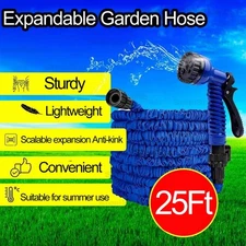 25 Ft Expandable Garden Hose, Flexible Water Hose for Lawn, Garden, Car Washing