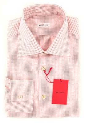 Kiton Rot Foulard Hemd - Slim - 15.75/40 - (KTH489104CREDMR1FCY)