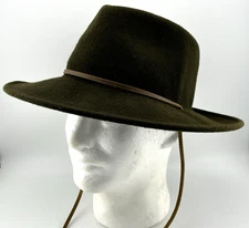 Vintage Official Boy Scouts Of America 100% Wool Felt Hat Size M/L Dark Brown