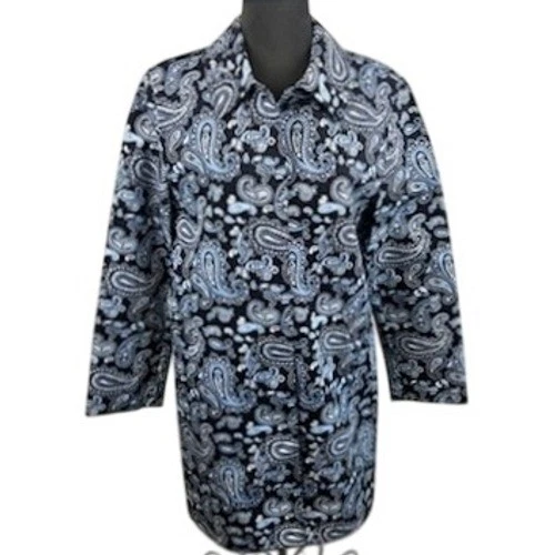 Giacca impermeabile Michael Kors Paisley trench lunghezza ginocchio taglia L