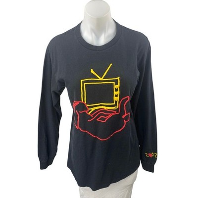 Harry Styles Love On Tour Bunny TV Women's Black Long Sleeve T-Shirt Tee Top M