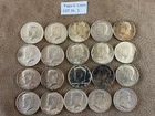 20 Silver Half Dollars (18 1964 Kennedy, 2 1963 Franklin)