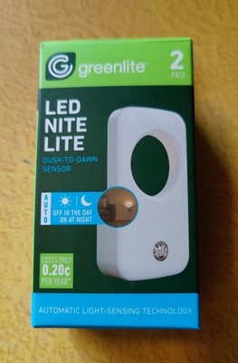  96 Greenlite LED Nitelite Pack Dusk To Dawn Sensor Case Of 96 Total 