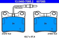 Bremsscheiben-BremsbeläGe-Kit ATE 13.0460-7085.2 MERCEDES-BENZ 002 420 48 20