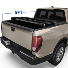5ft Tri-fold Truck Bed Tonneau Cover For 2017-25 2026 Honda Ridgeline Waterproof