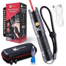 Karvinger - Rechargeable Visual Fault Locator 50mW 40km with Case - VFL Teste...