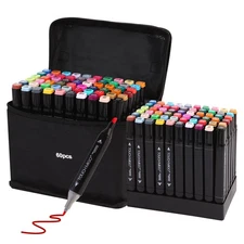 60 Colors Alcohol Markers Set Professional Indicators with Dual Tips for Writ...