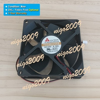 1PC New Y.S.TECH FD249225HB 24VDC 0.16A 2-wire A1-plug Axial Fan 1-Year Warranty