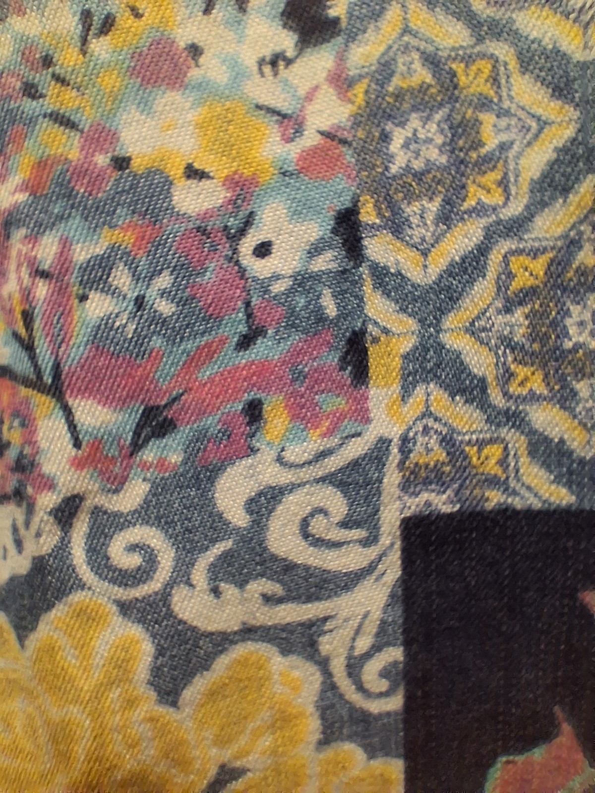 Caffè Marrakech Patchwork Floral Button-Up Shirt … - image 4