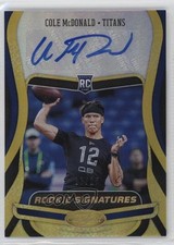 2020 Certified Rookie Signatures Mirror Gold /25 Cole McDonald #RS-CM Auto 13c1
