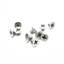 M2.5 x 3mm, Phillips Flat Head Screws, Steel, Nickel