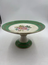 Vintage China Candy Dish Compote Pedestal Hand Painted #2855