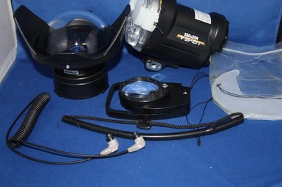 Sea & Sea YS-01 Underwater Strobe Light with Accessories and fisheye Lens
