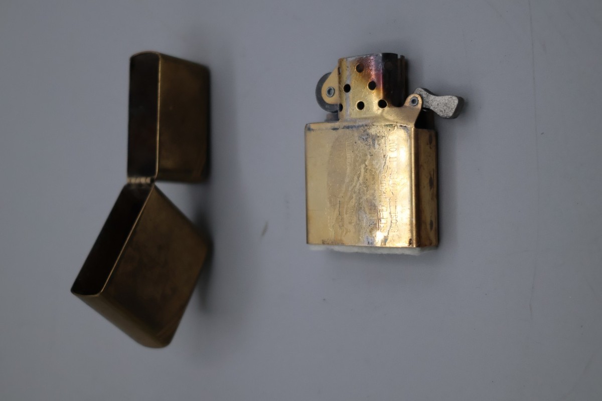 Zippo Lighter Vintage 1996 Solid Brass Case- Dut
