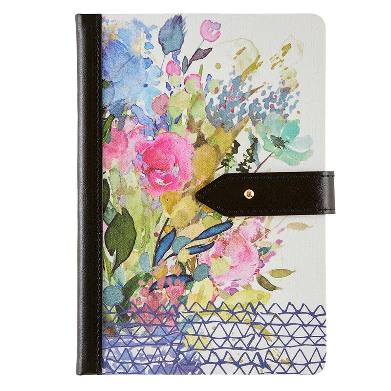 Vegan Leather Journal Notebook Floral Design 6x8 Inches Pack of 4-image
