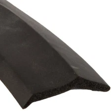 Wood Door Bottom Seal Black Sponge Rubber 1 3/4″ Thick Doors 25' Foots