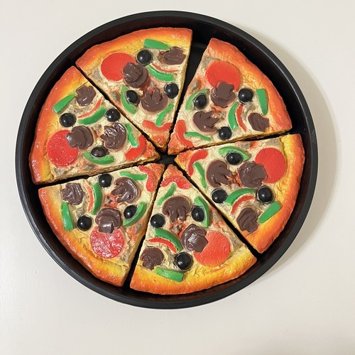Vintage Pizza Hut Deep Dish Pan Supreme Pizza Pretend Play Food