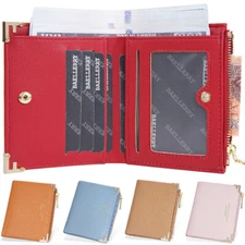 Bifold Wallet Women's Slim Credit Card Holder Leather Front Pocket Purse Handbag